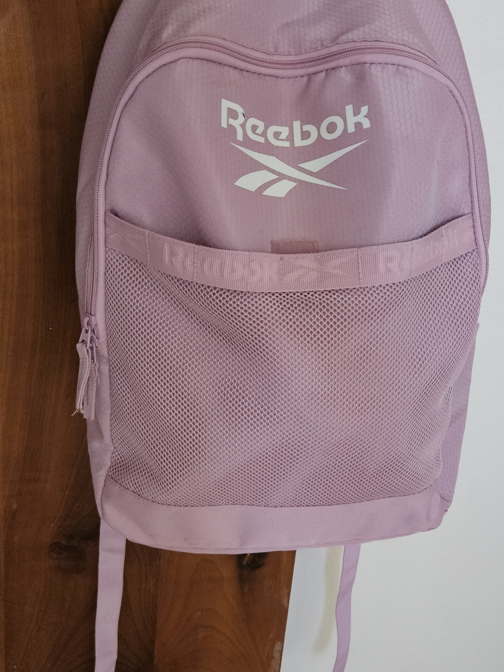 Reebok Pastel Pink Mesh Front Backpack